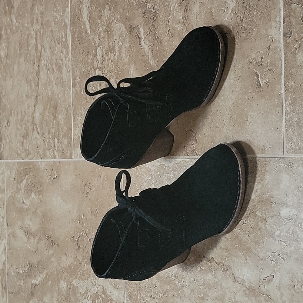 Clarks Black Suede Boot